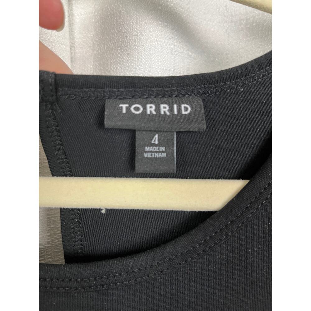 Torrid Black Knit&Cotton A Line Midi Dress Sz.4 - Picture 8 of 14